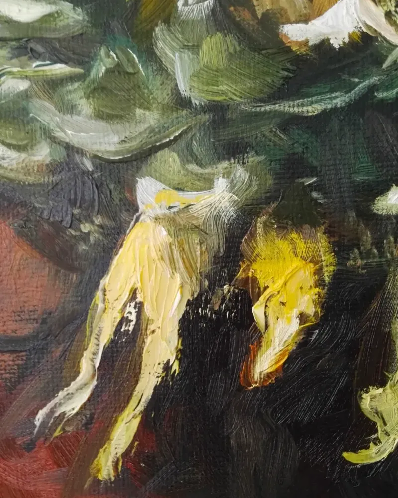 Утомленные солнцем. Картина маслом 30×35 см — 30×35 см