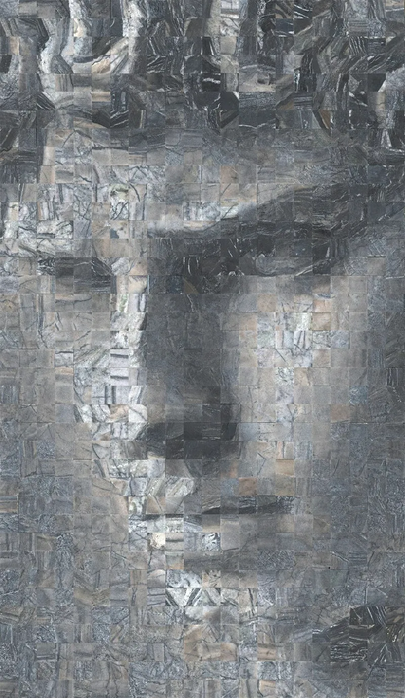Мозаичное панно «Давид» из мрамора Imperial Gray