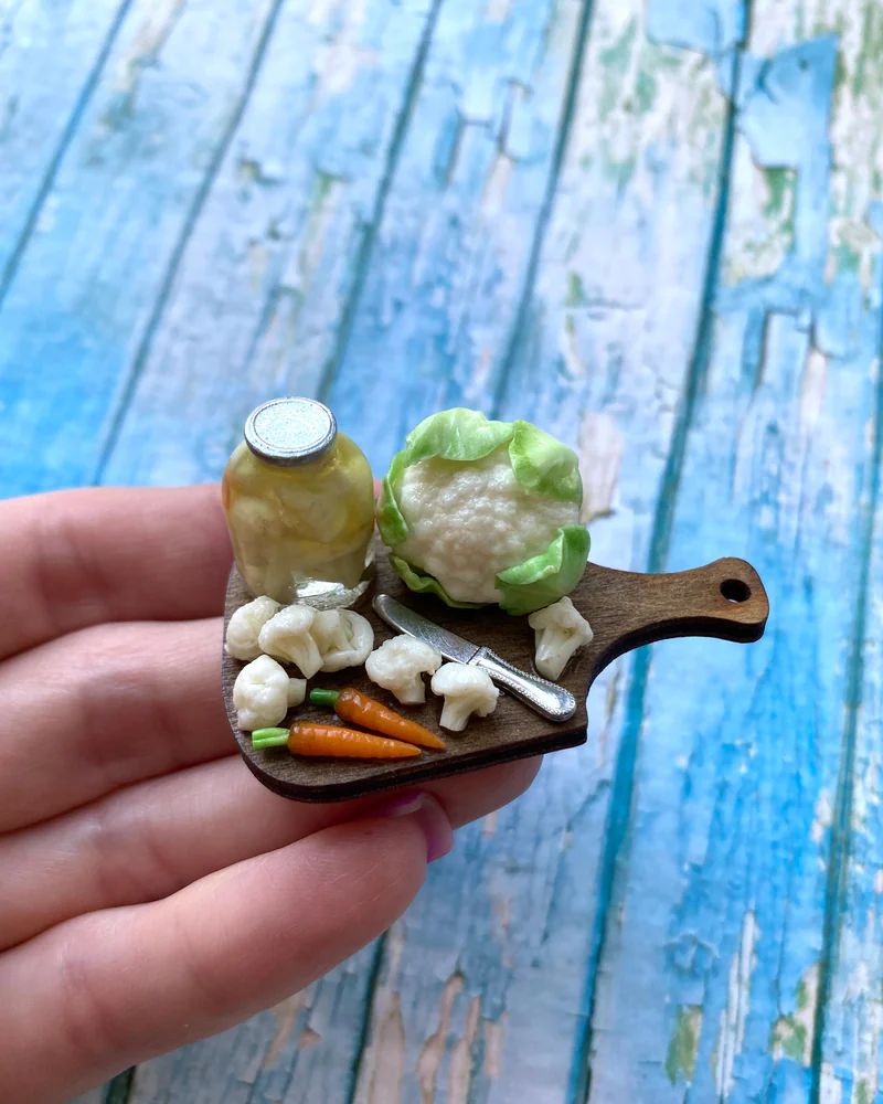 Кукольная Миниатюра «Цветная капуста 🥬»