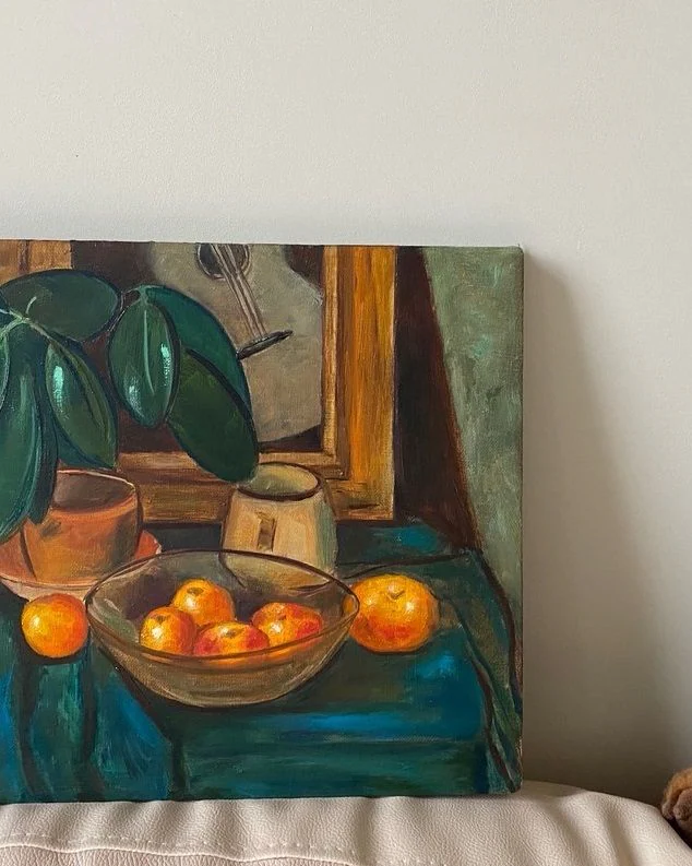 Картина маслом 30×40 см. Натюрморт с фруктами — Оригинал