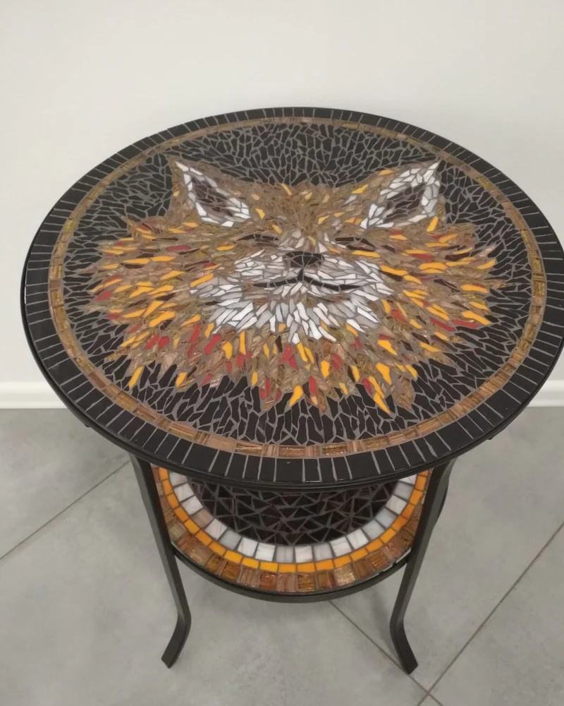 Кофейный столик с мозаикой, лис
