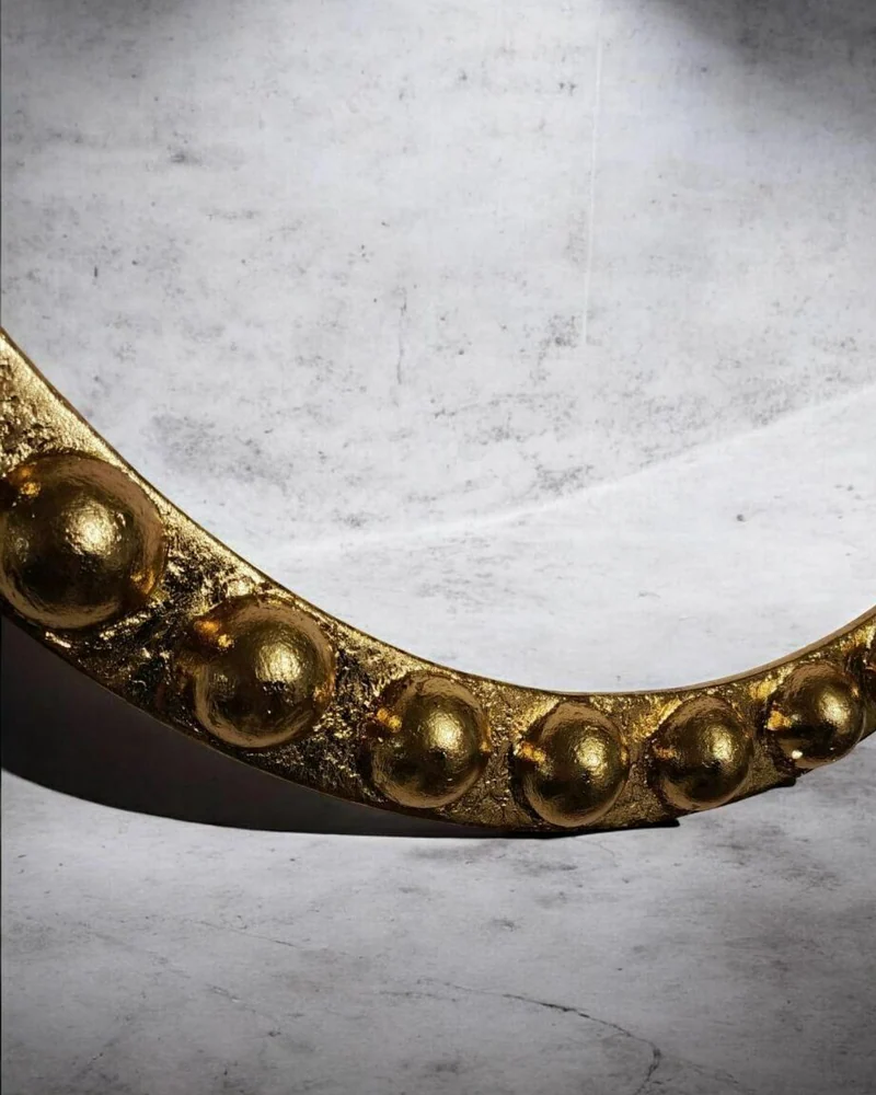 Круглое зеркало Aztec gold D 73 см, золотой — Золотой