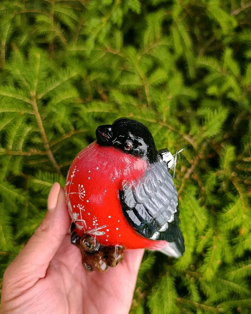 Ёлочная игрушка "Снегирь"