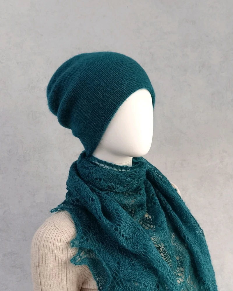 Косынка Облако (Baby super kid mohair) — Морская волна/петроль