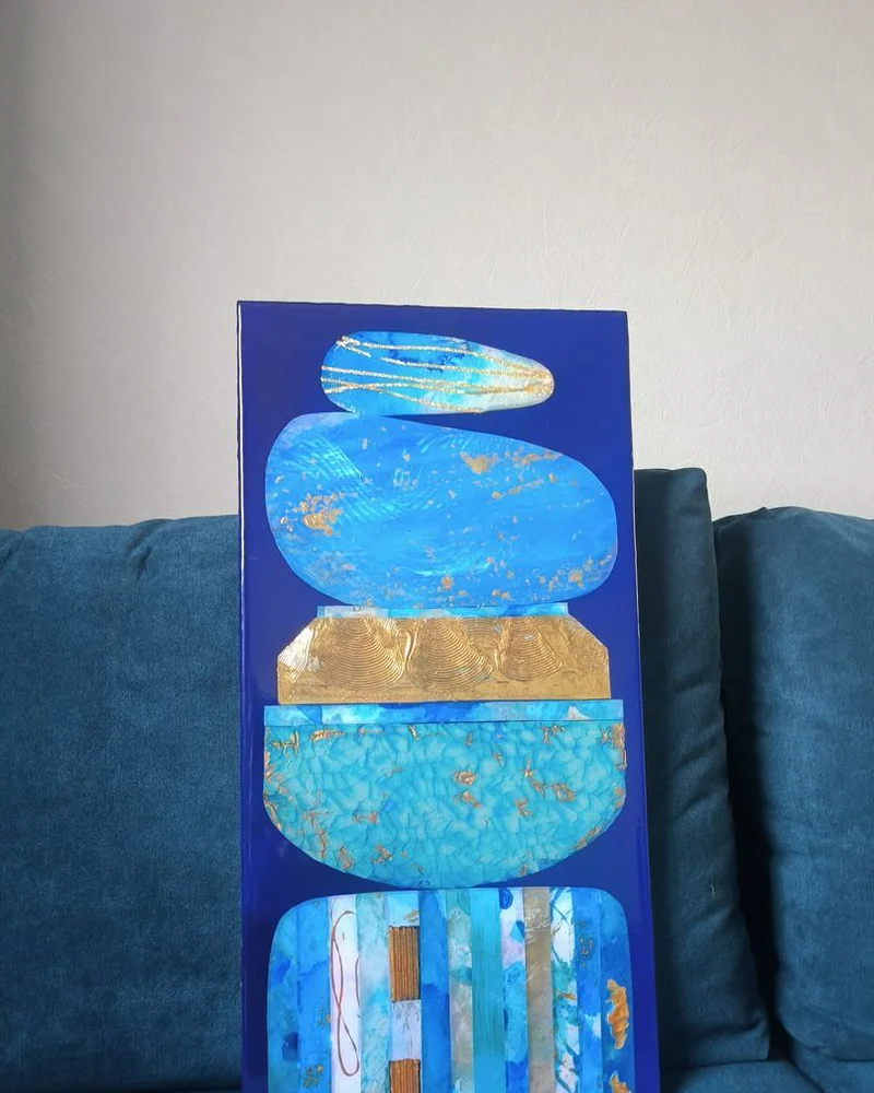 Картина акрилом (mixed media) 30х60 см