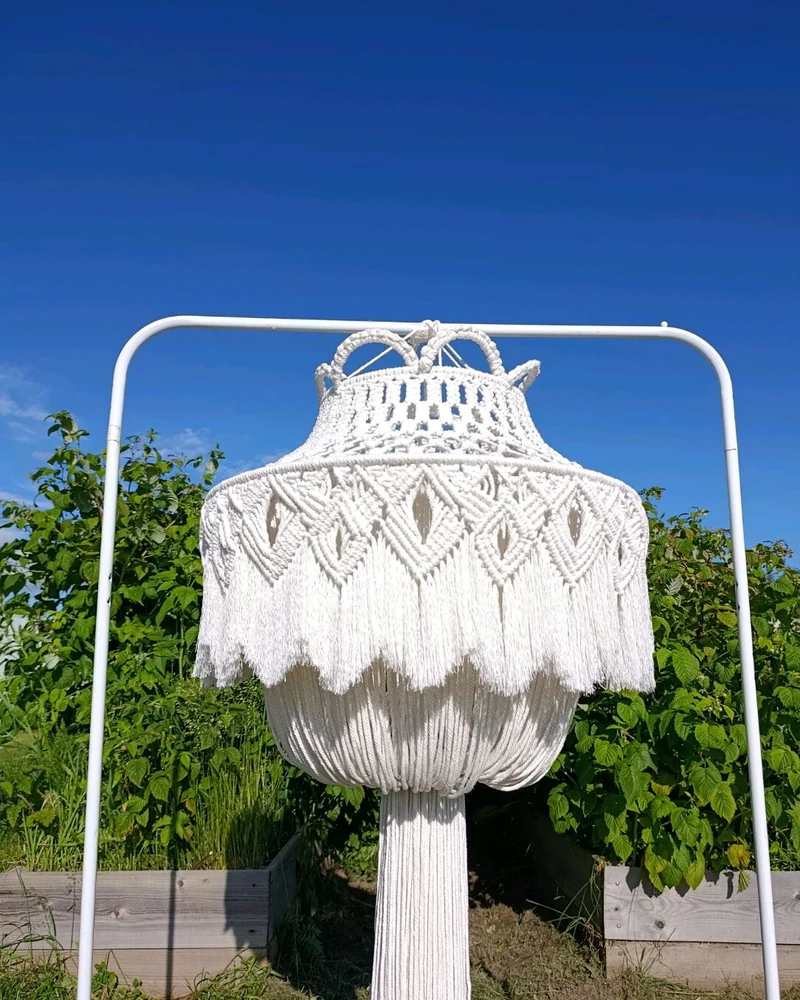Абажур макраме, люстра, светильник бохо