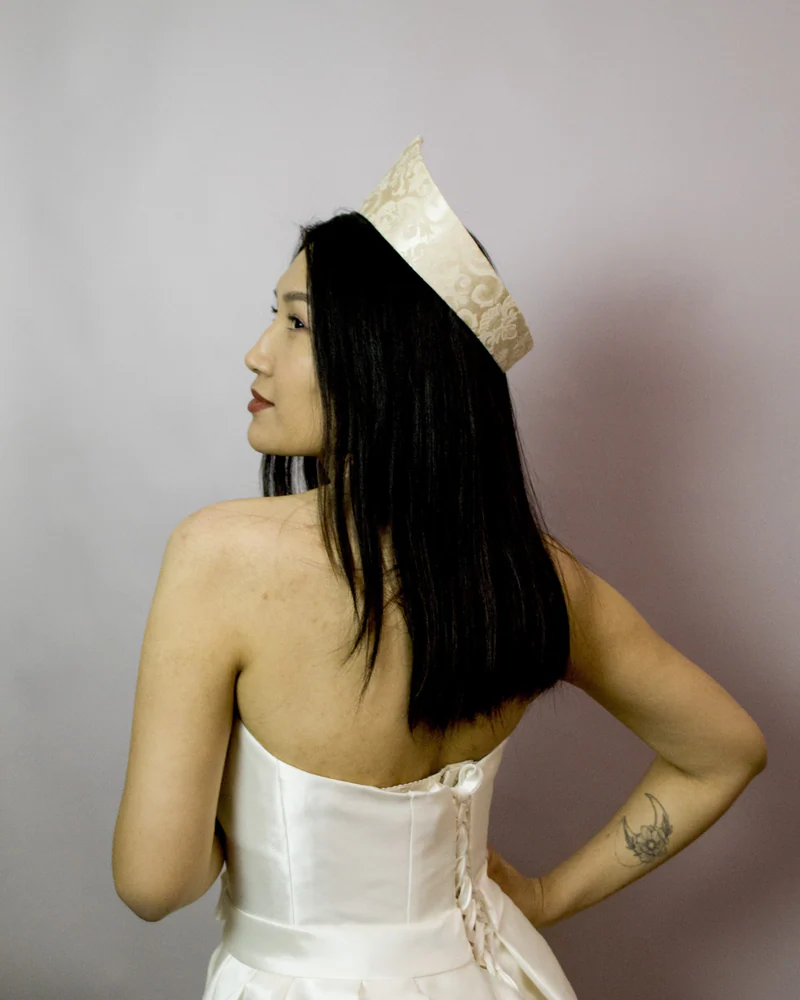 Диадема кокошник крем