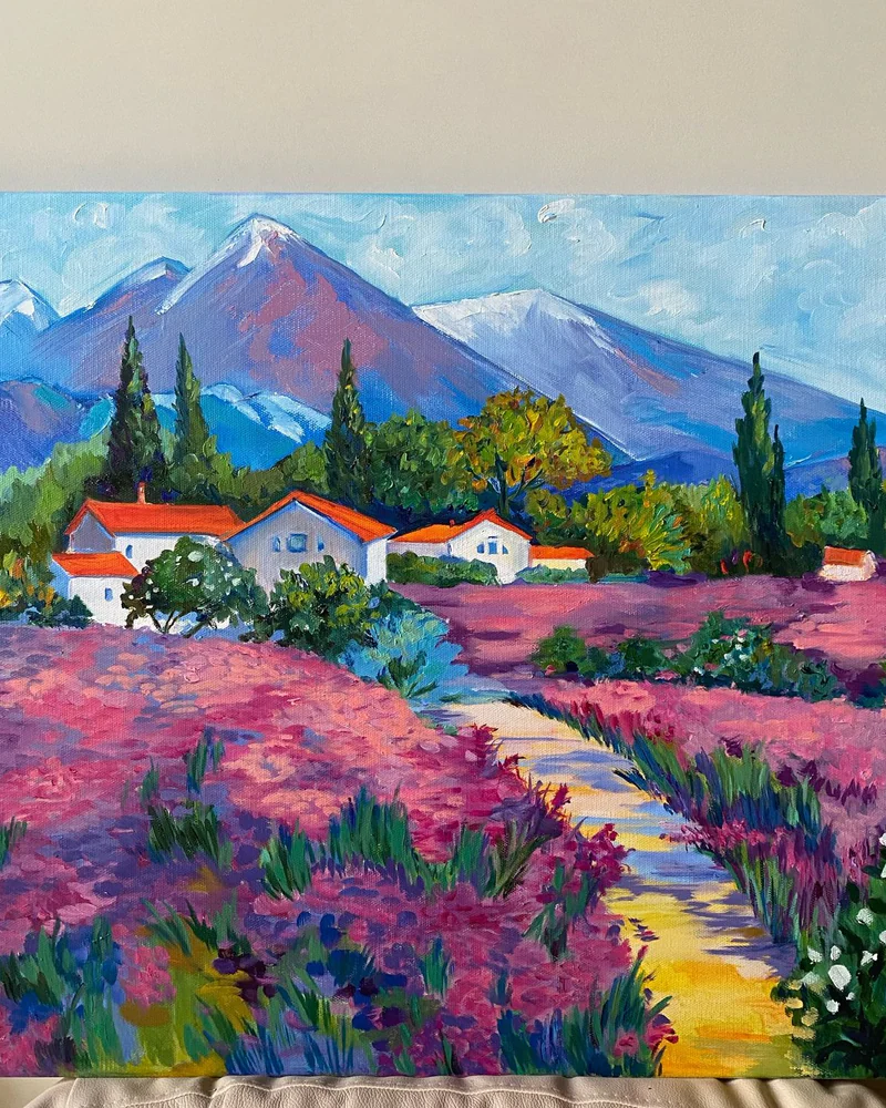 Картина маслом Прованс Пейзаж 60×70 см — Оригинал