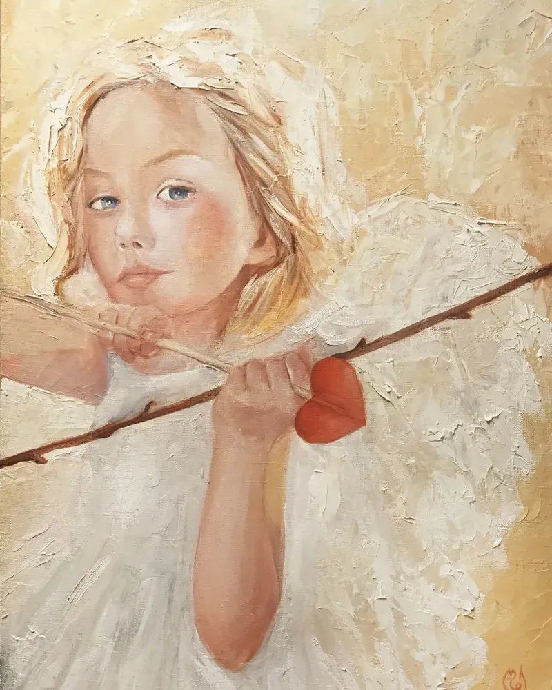Ангел любви. Картина маслом 50×70 см — 50×70 см