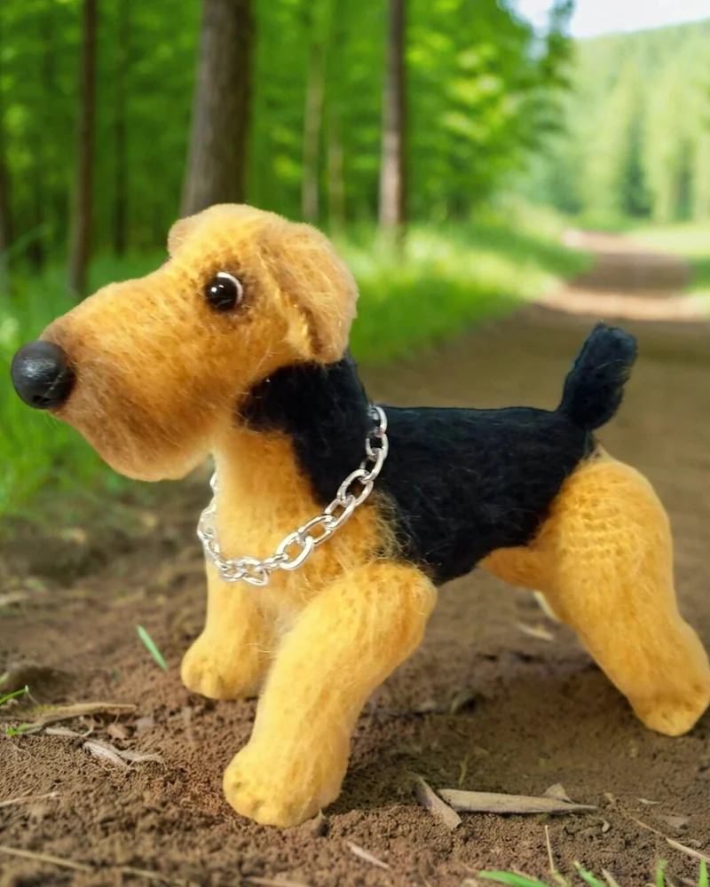 Собачка вязаная эрдельтерьер