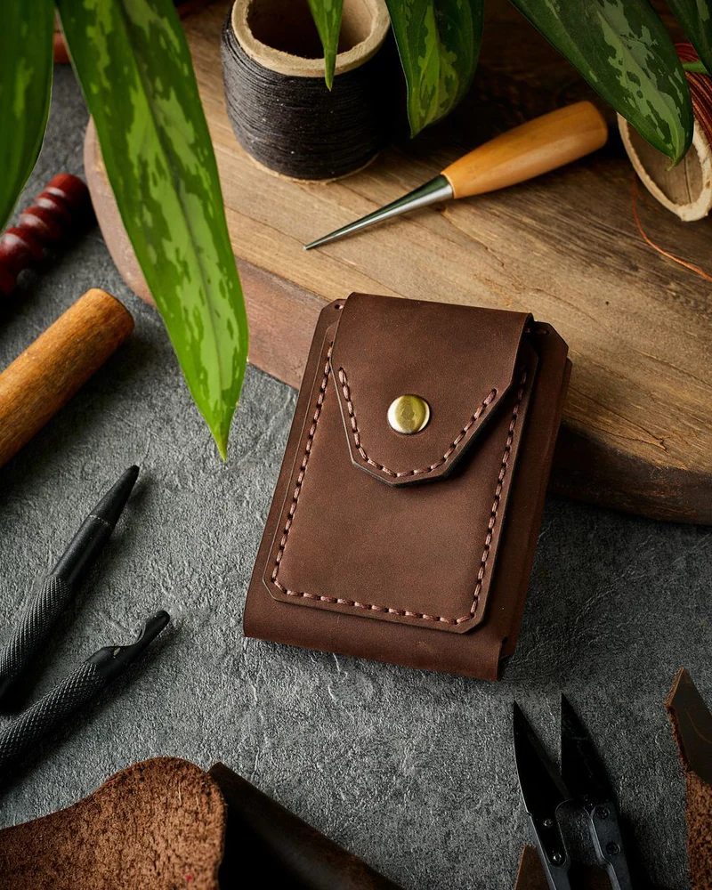 Кошелек из натуральной кожи HELFORD Compact — Коричневый