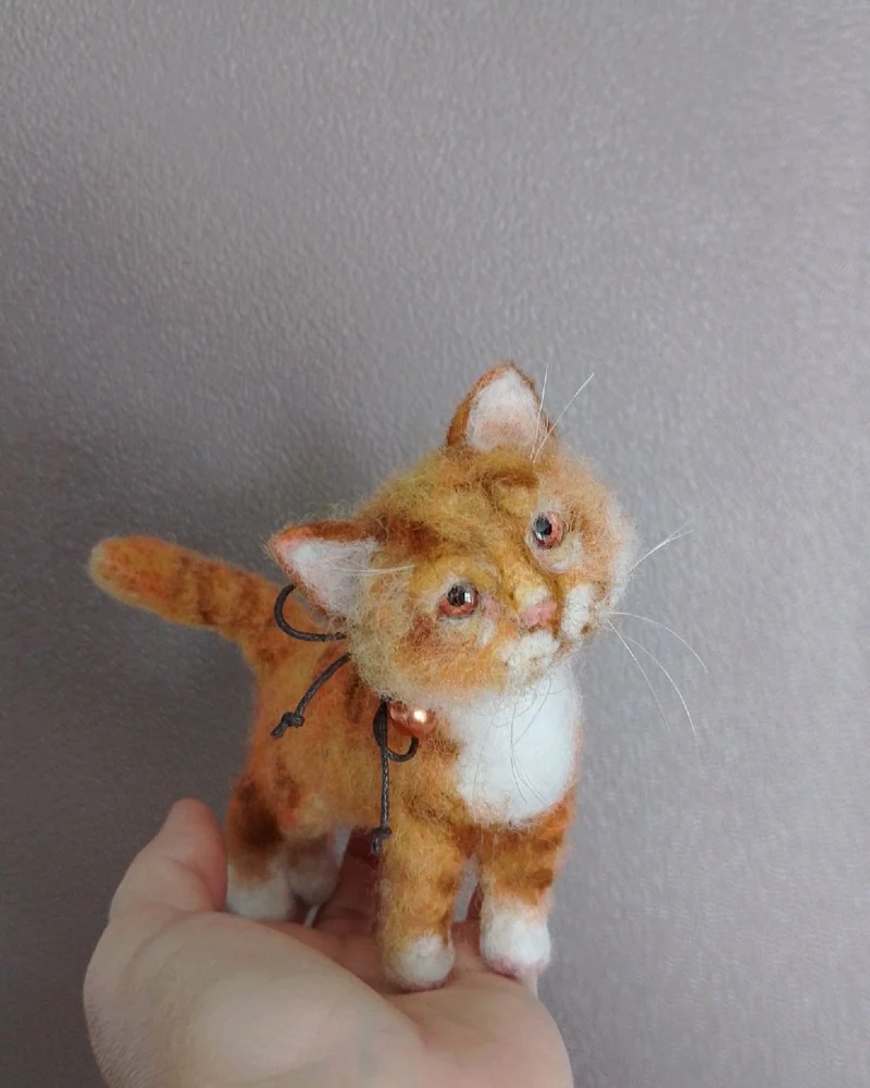 Котики. Войлочная миниатюра