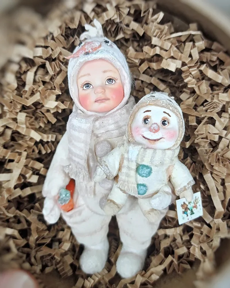 Ватная игрушка "Ожившие снеговички"