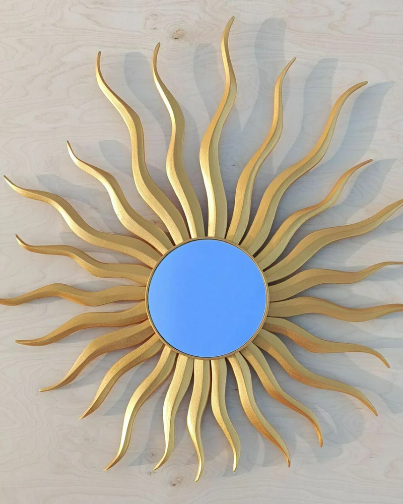 Зеркало-солнце Soleil 114×125 см — Золотой