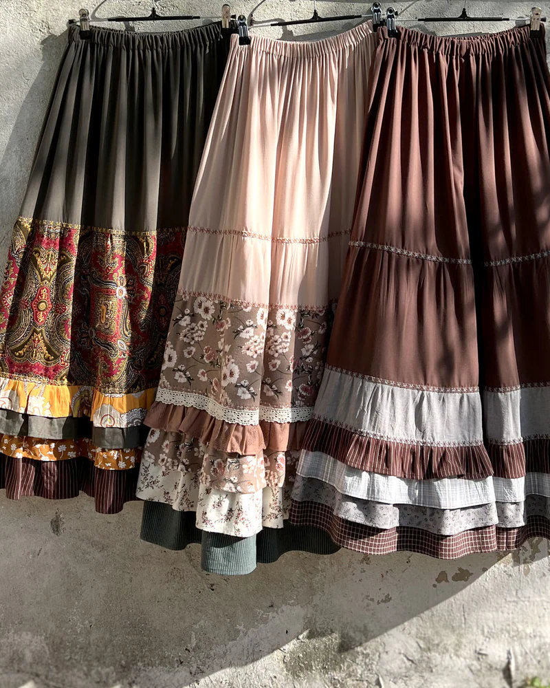 Подъюбник из мозаики тканей