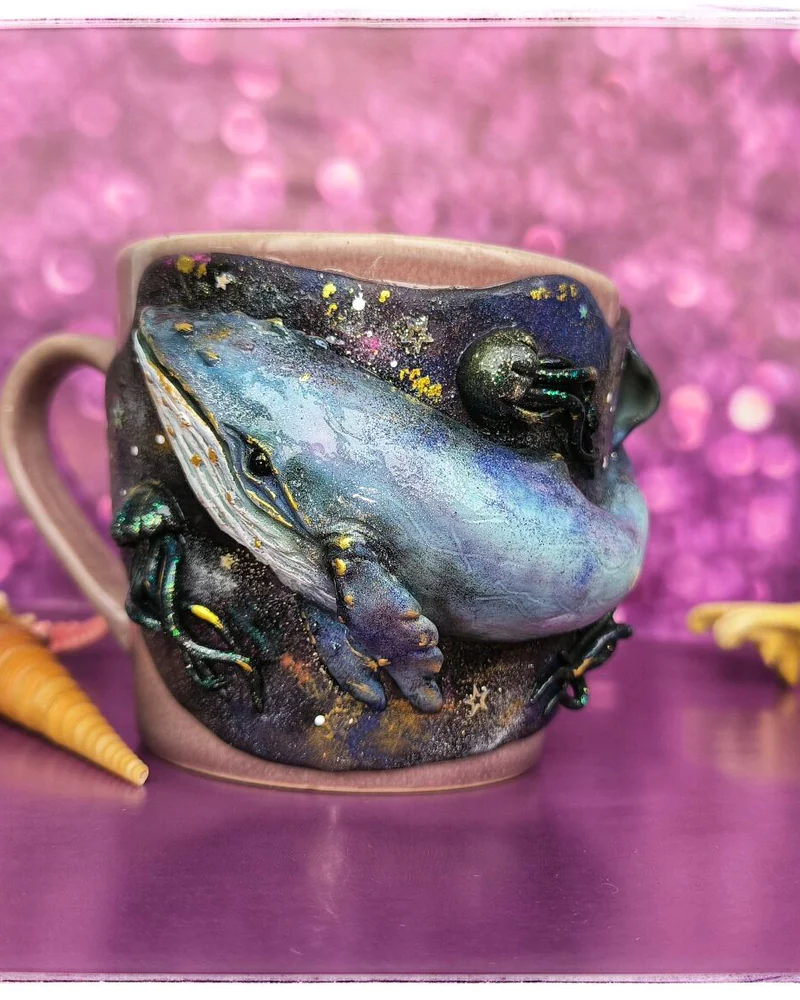 Кружка с космическим китом