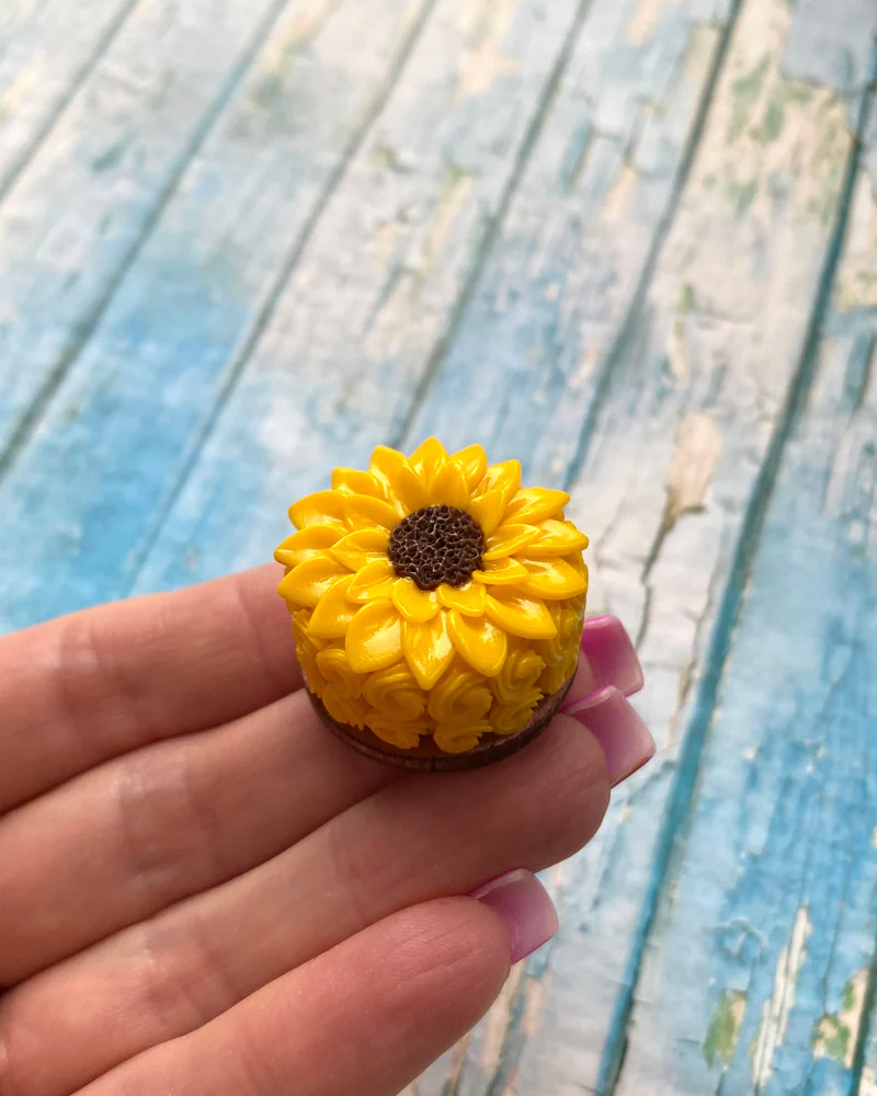 Кукольная Миниатюра «Торт Подсолнух 🌻»