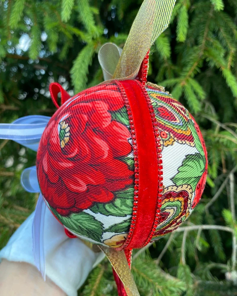 Ёлочная игрушка большая из коллекции Кокошники «Аленький цветочек»
