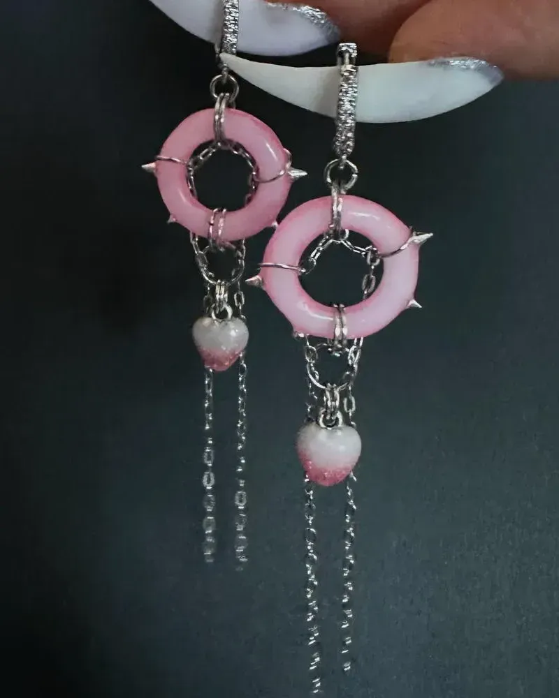 Серьги «Сахарные шипы» — Розовые