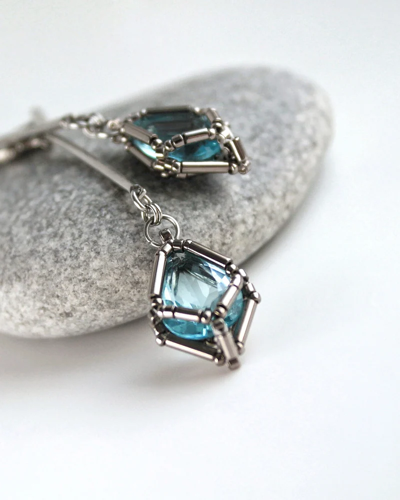 Изящные серьги "Aquamarine" — Основной