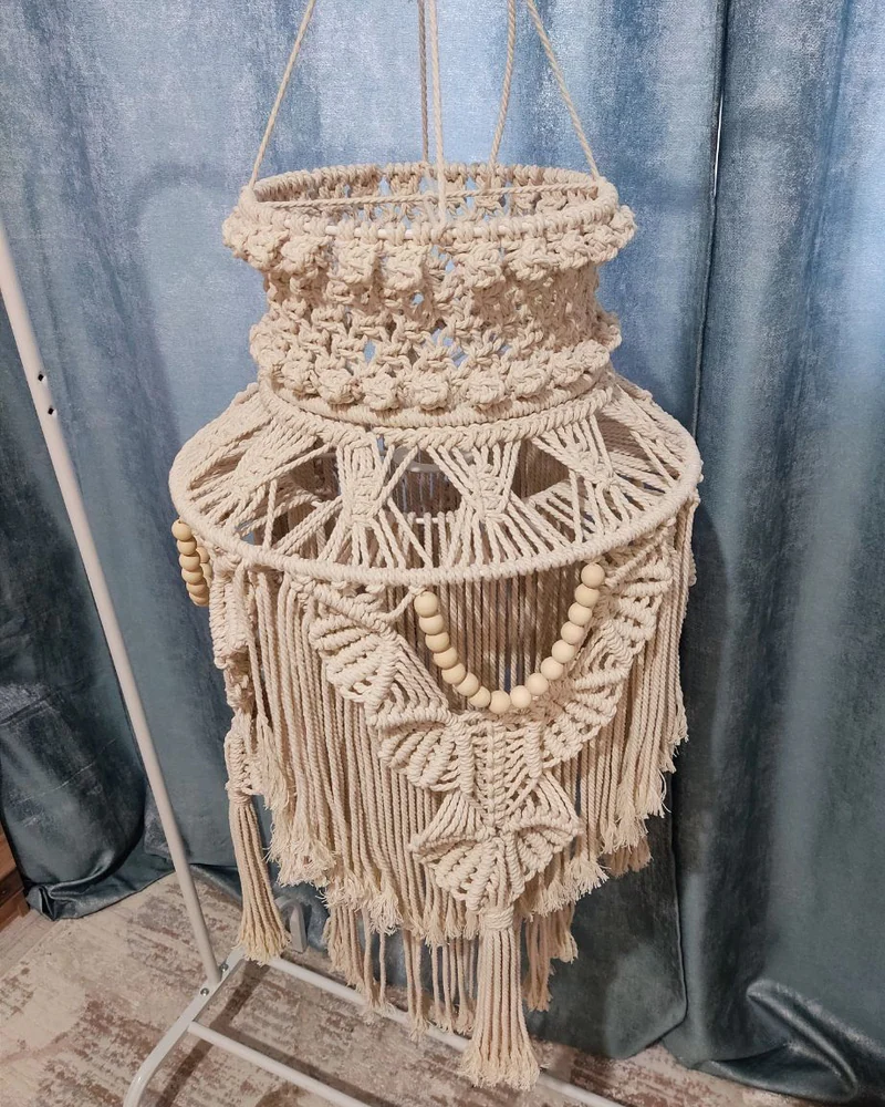 Абажур макраме, бохо, люстра макраме