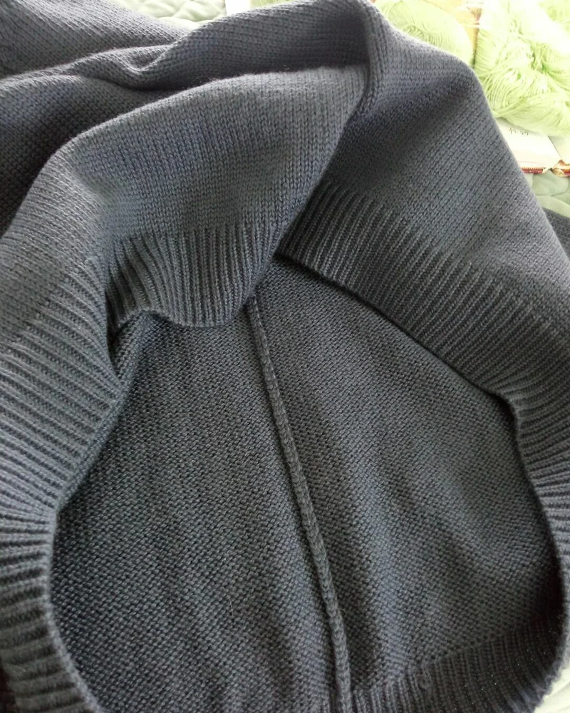 Джемпер унисекс с воротником поло, машинная вязка