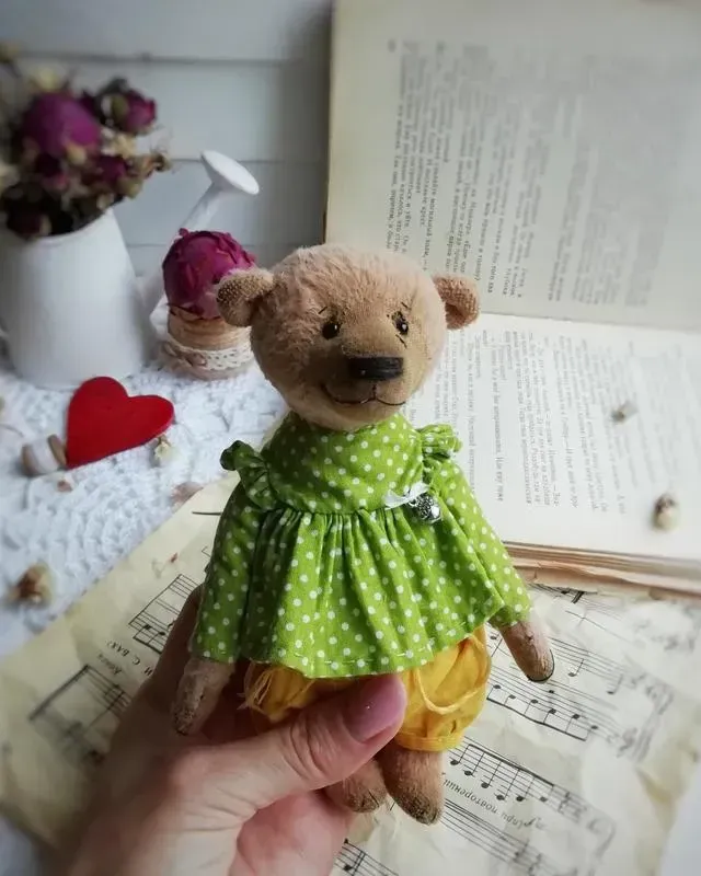 Мишка Тедди Сьюзи, светло-коричневый, 17 см