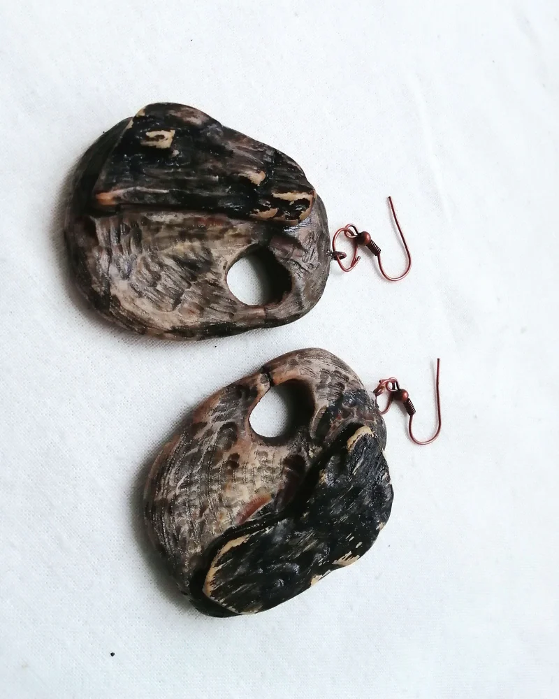 серьги из дерева — разное