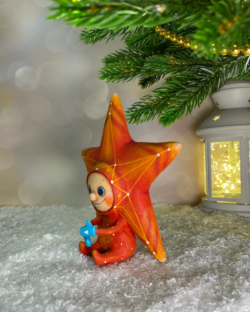 Ёлочная игрушка «Звезда на елку»