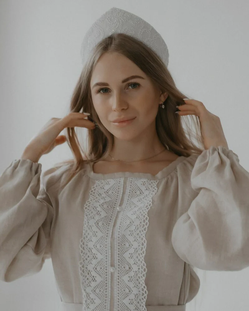 Платье льняное «Русское золото»