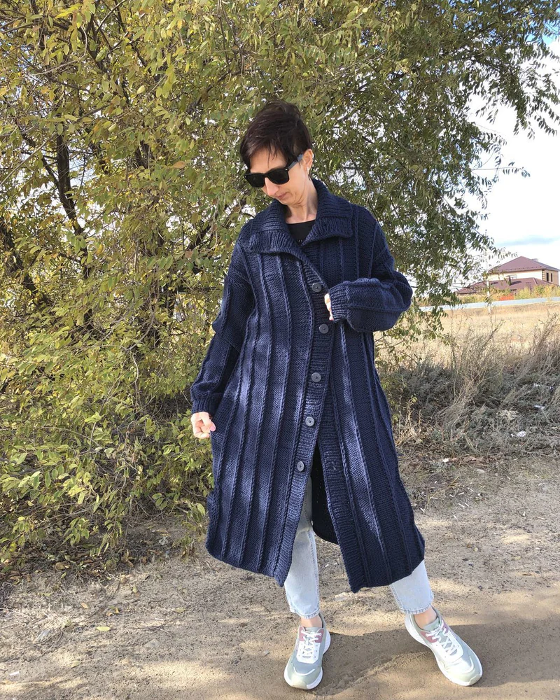 Красный Кардиган мужской вязаный