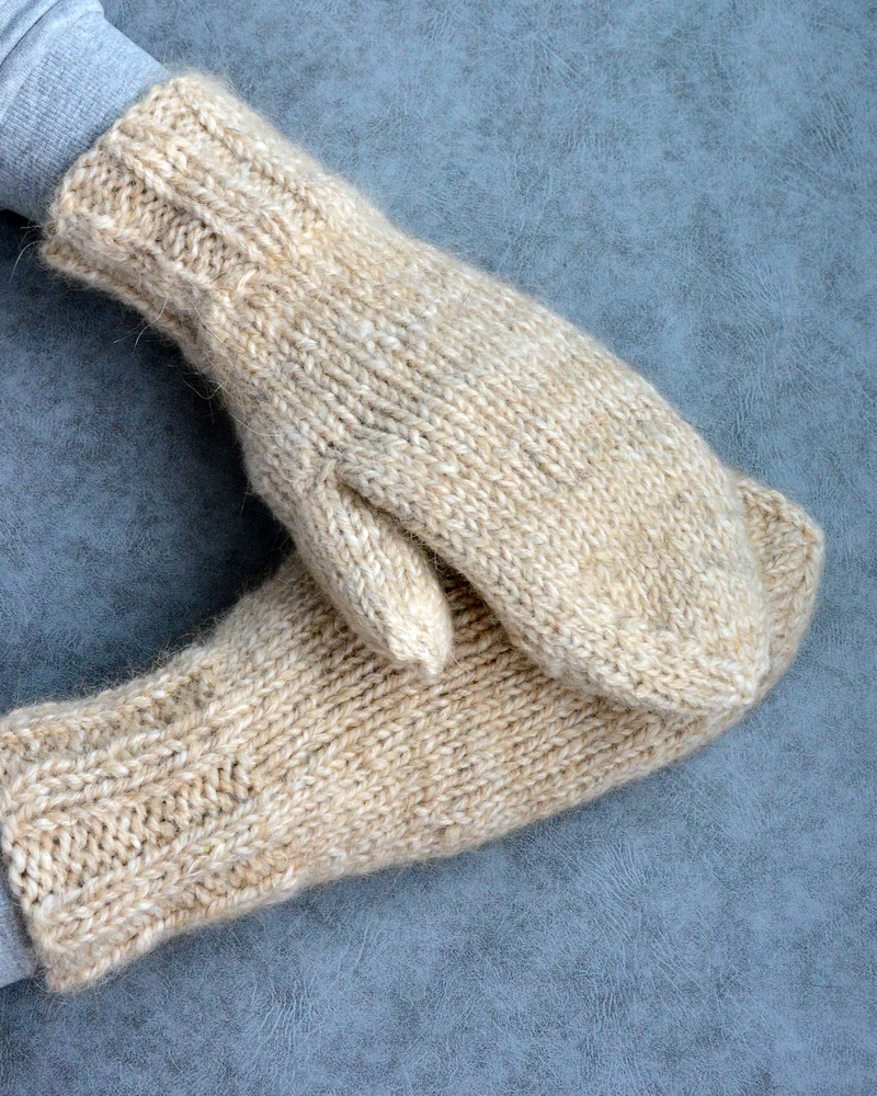 Варежки рукавицы из собачьей шерсти (колли) — Женские