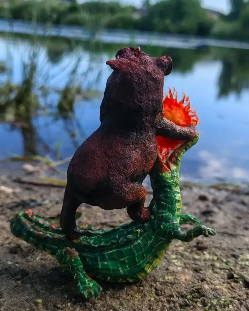 Ватная игрушка «Краденое солнце» — 11×12×7 см