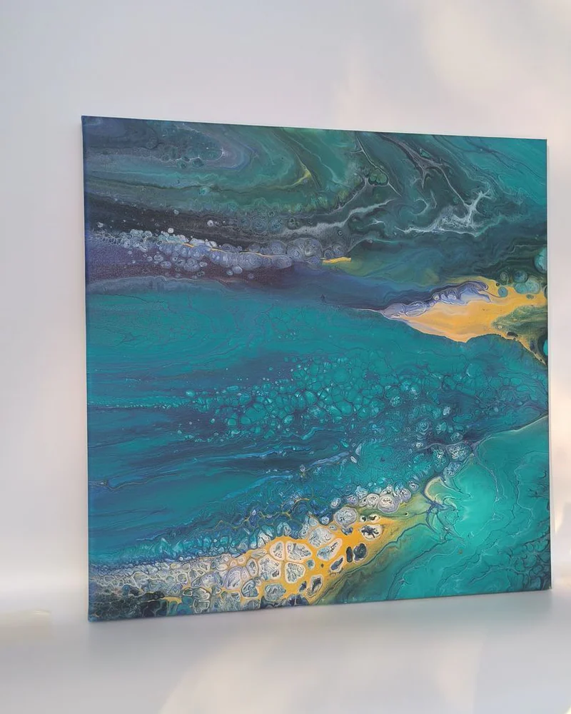 Картина жидким акрилом (fluid art) 40х40 см