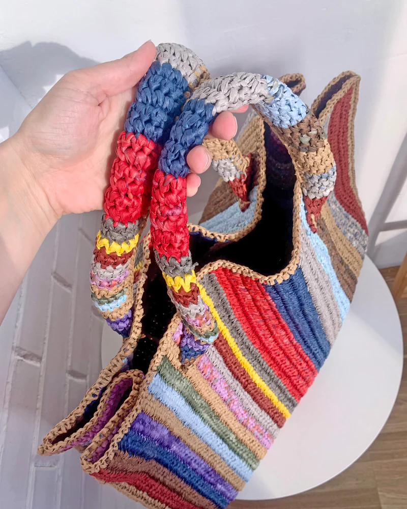 Сумка Weekender из рафии. Размер XL