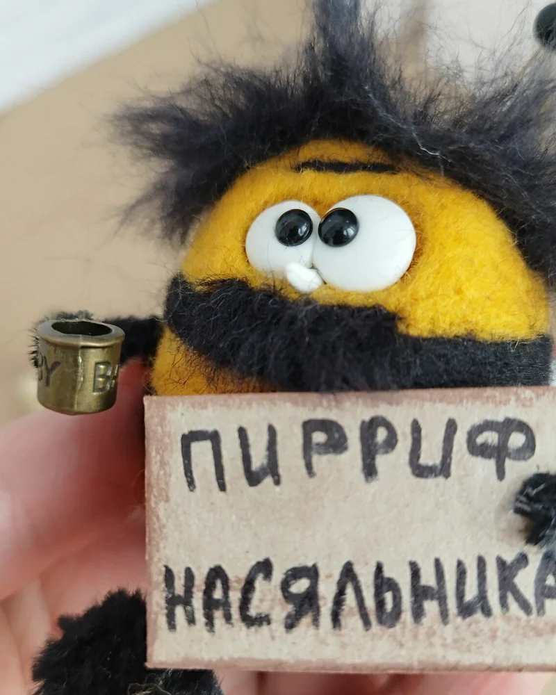 Прикольный подарок шмель Равшан. Перерыв насяльника. Войлочная игрушка