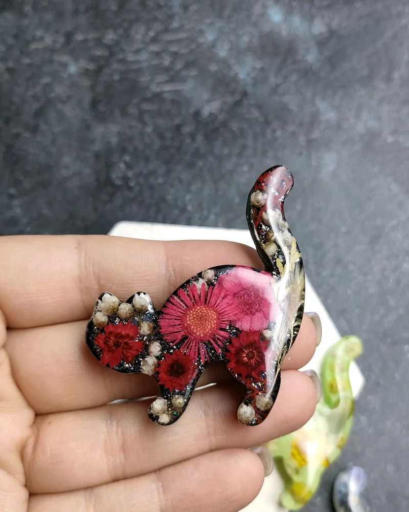 Брошь "Кошка"