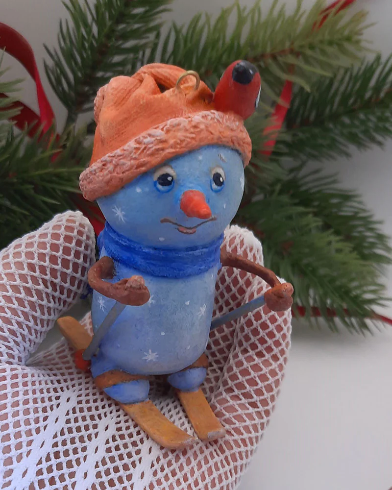 Ёлочная игрушка «СНЕГОВИК-2»