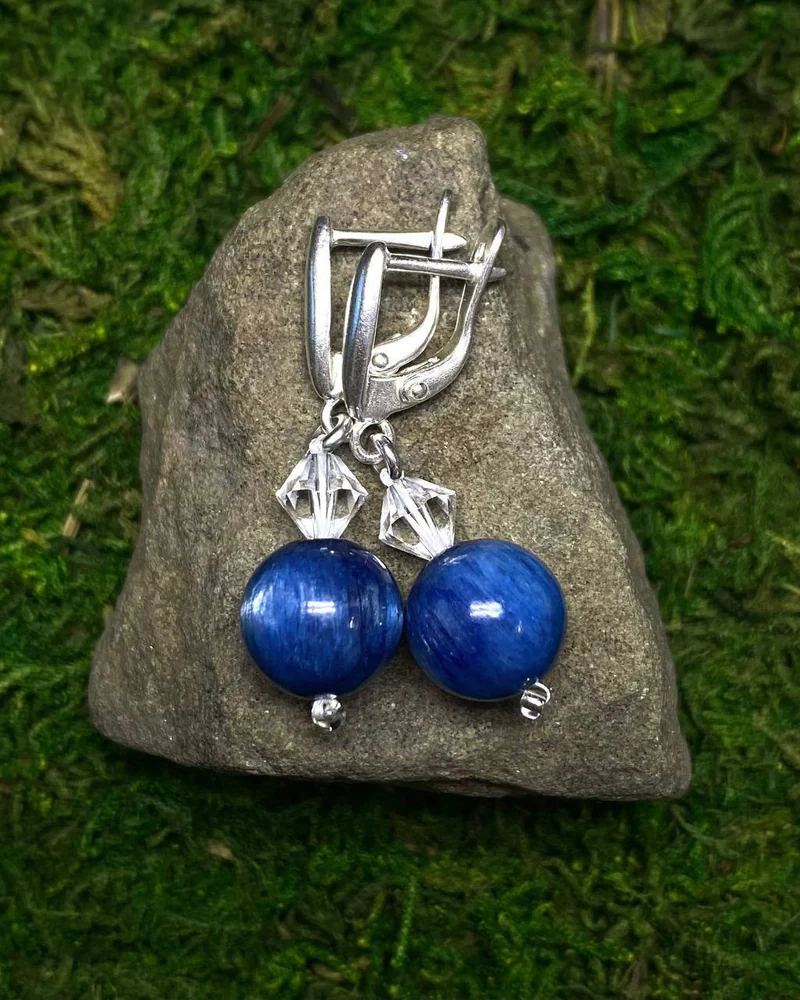 Серьги с кианитом — Серьги с кианитом