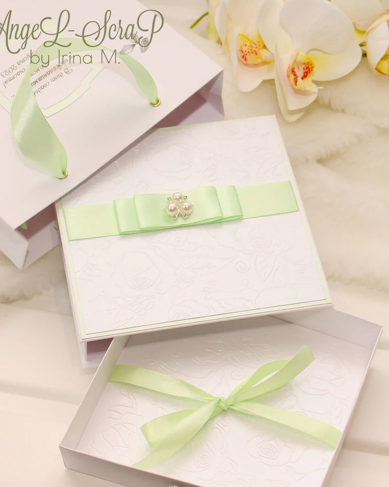 Коробочка для денег, пакет. Набор "Королевская мята"