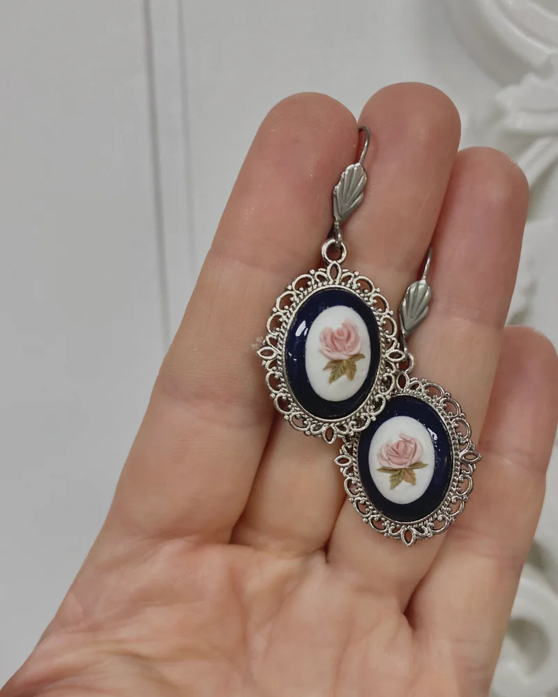 Серьги «Тайны холодных вод» — винтажные, цветочные