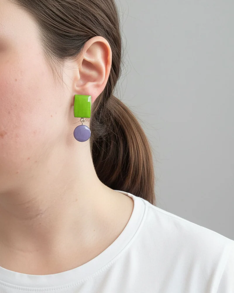 Серьги геометрия из дерева