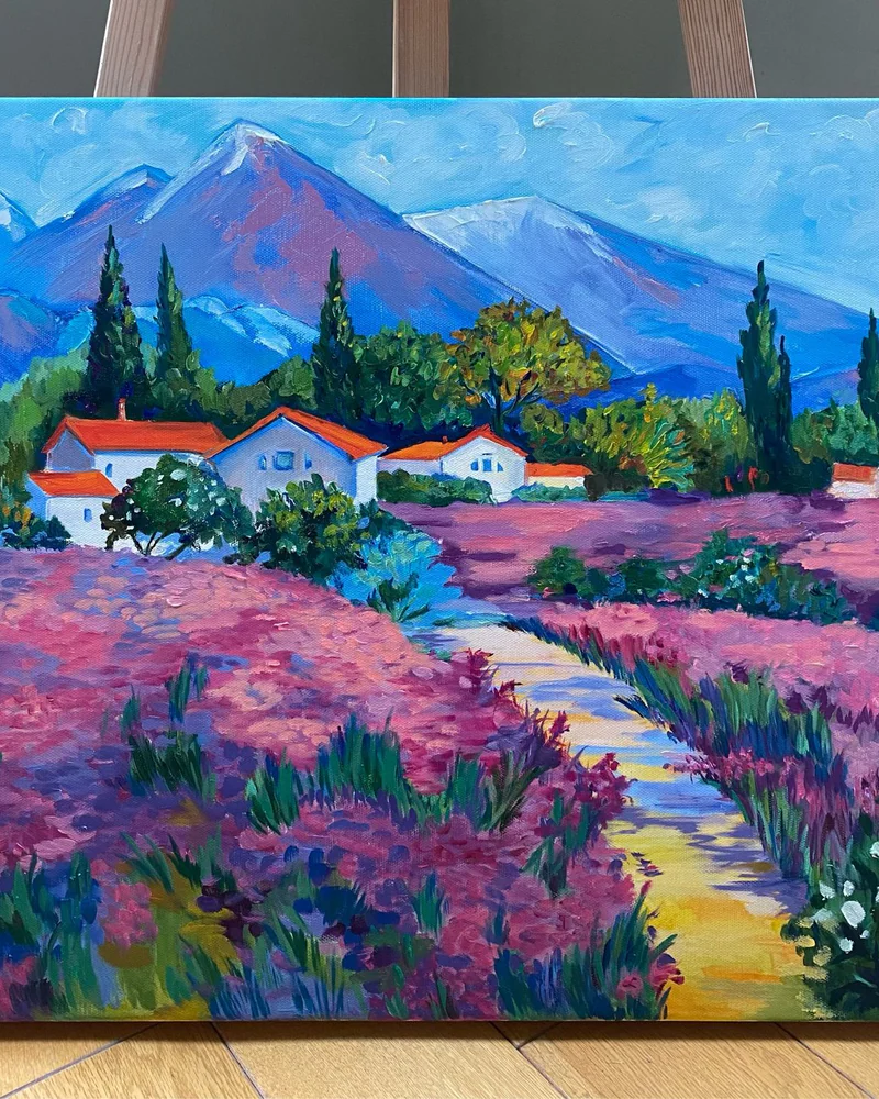 Картина маслом Прованс Пейзаж 60×70 см — Оригинал