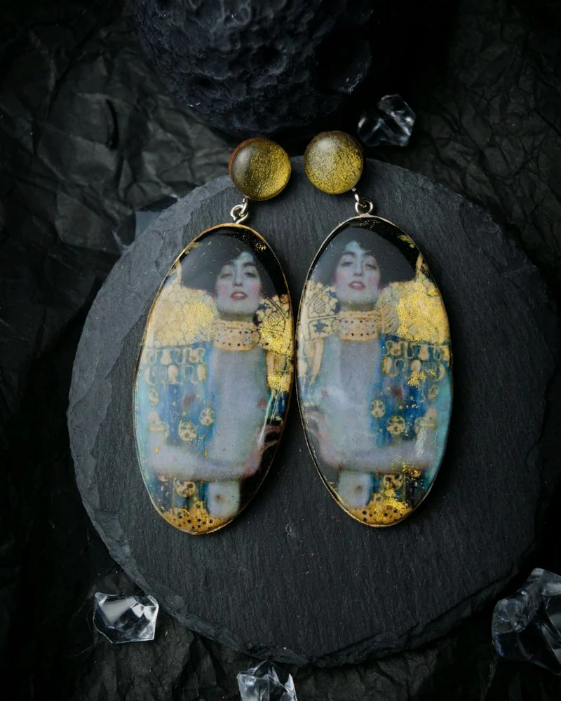 Серьги Климт