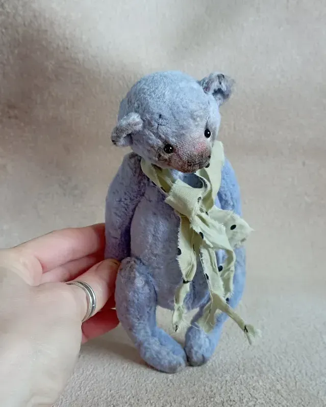 Мишка Тедди Малыш, сиренево-голубой, 16 см