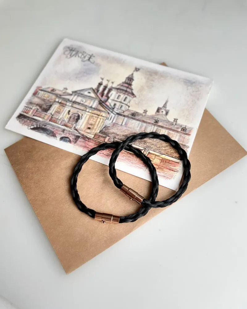 Браслет из конского волоса — 4 пряди