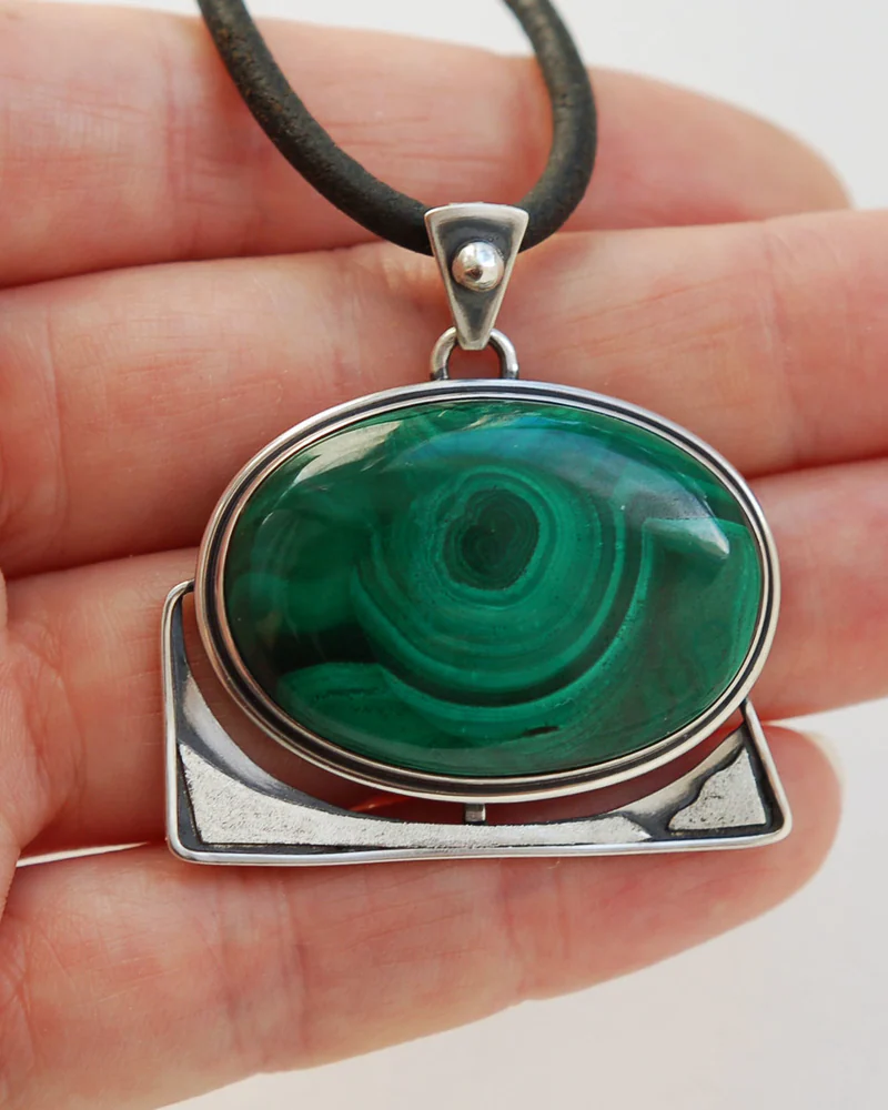 Кулон Малахит "Затмение Зелёной Звезды"