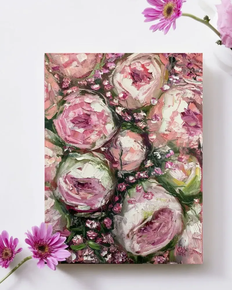 Цветы. Картина маслом 30×40 см — 30×40 см