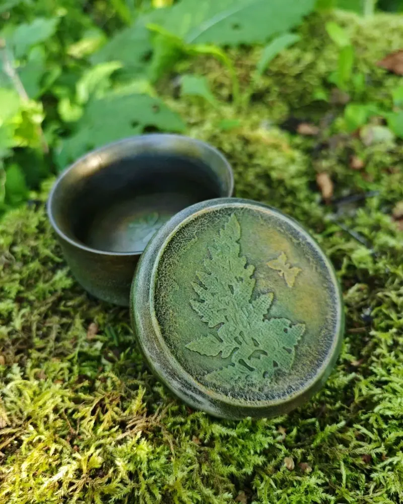 Малая шкатулка с мухоморами