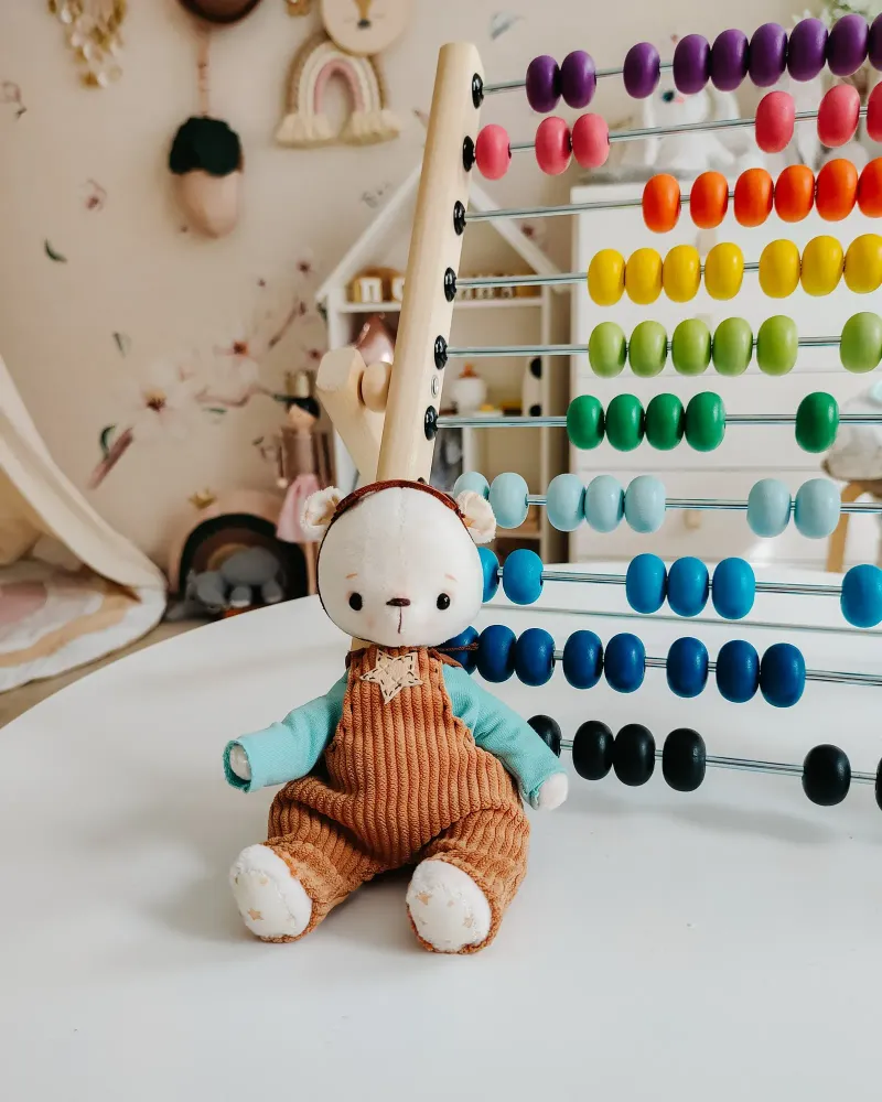 Белый мишка-лётчик, 20 см